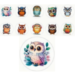 Owl Stickers - Assorted - Roll of 50's